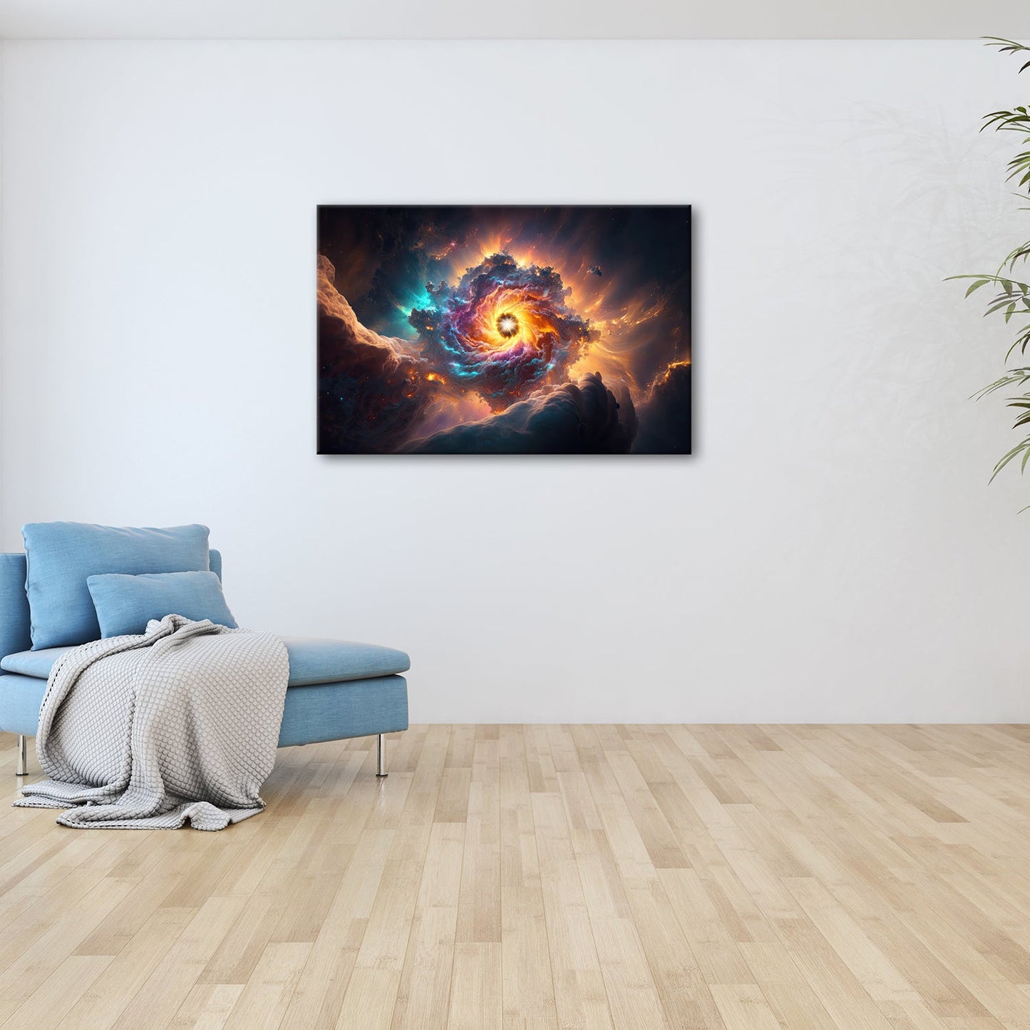 Leinwandbild Galaktischer Wirbel – Abstrakte Kunst XXL Wandbild - deyoli