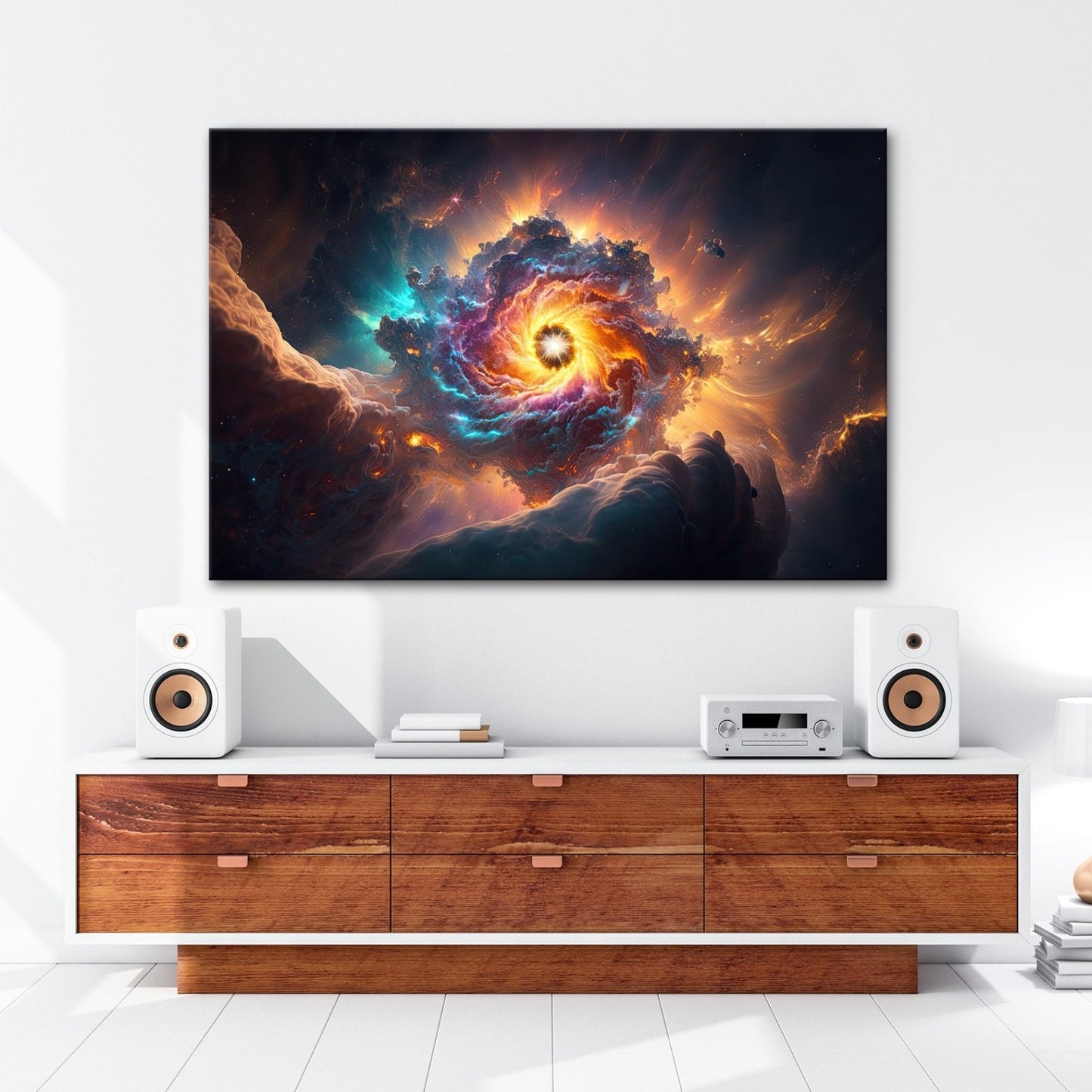 Leinwandbild Galaktischer Wirbel – Abstrakte Kunst XXL Wandbild - deyoli