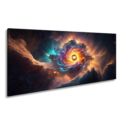Leinwandbild Galaktischer Wirbel – Abstrakte Kunst XXL Wandbild - deyoli