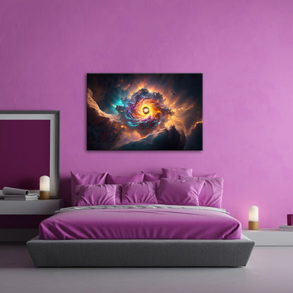 Leinwandbild Galaktischer Wirbel – Abstrakte Kunst XXL Wandbild - deyoli