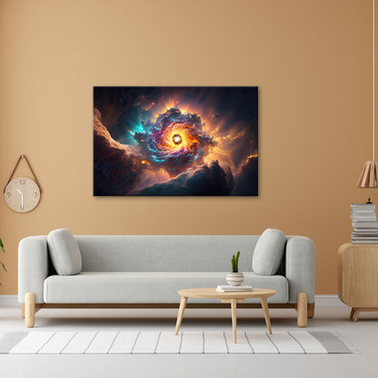 Leinwandbild Galaktischer Wirbel – Abstrakte Kunst XXL Wandbild - deyoli