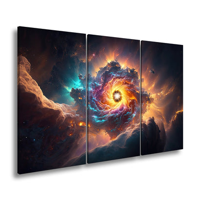 Leinwandbild Galaktischer Wirbel – Abstrakte Kunst XXL Wandbild - deyoli