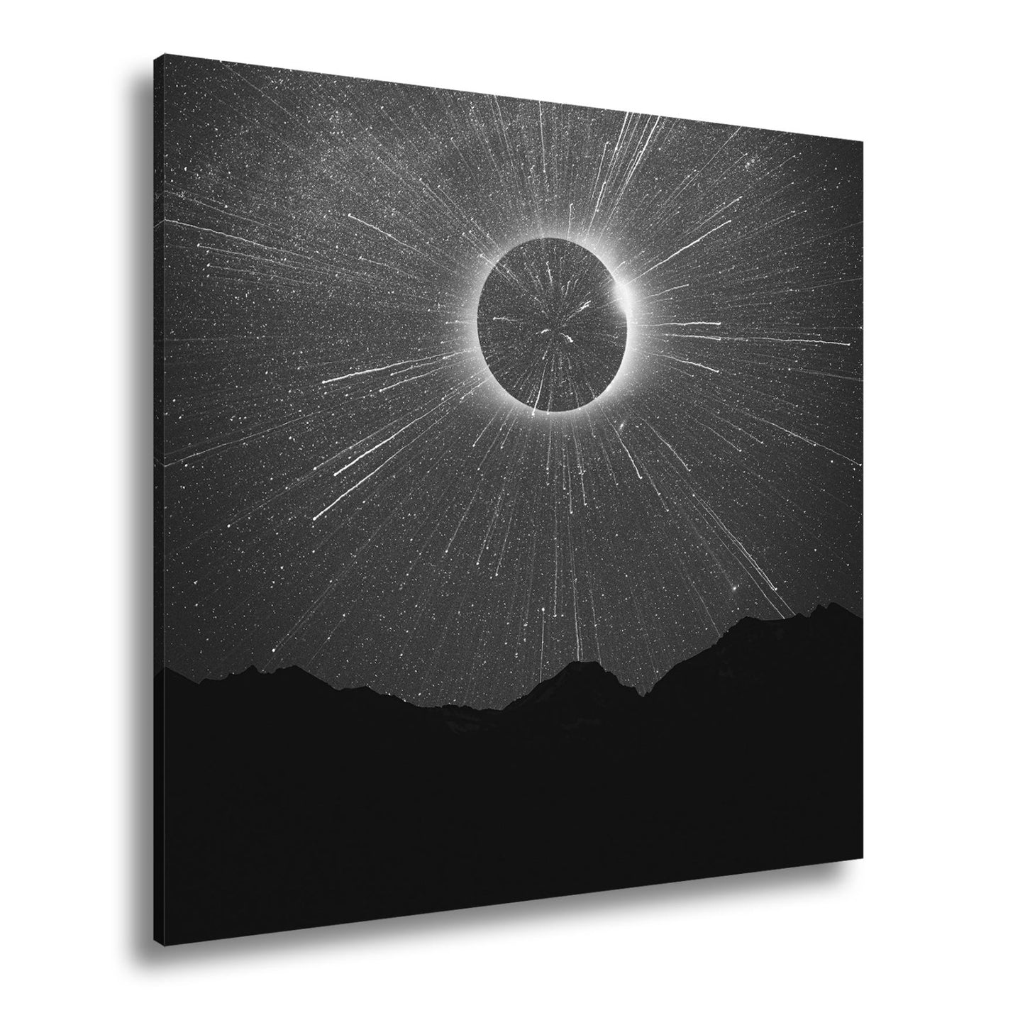Leinwandbild Galaxie XXL – Galaktische Explosion unter Sternenhimmel - deyoli