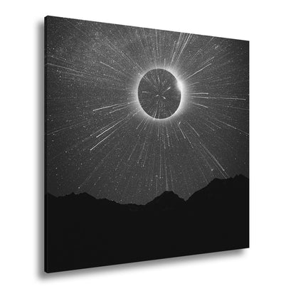 Leinwandbild Galaxie XXL – Galaktische Explosion unter Sternenhimmel - deyoli