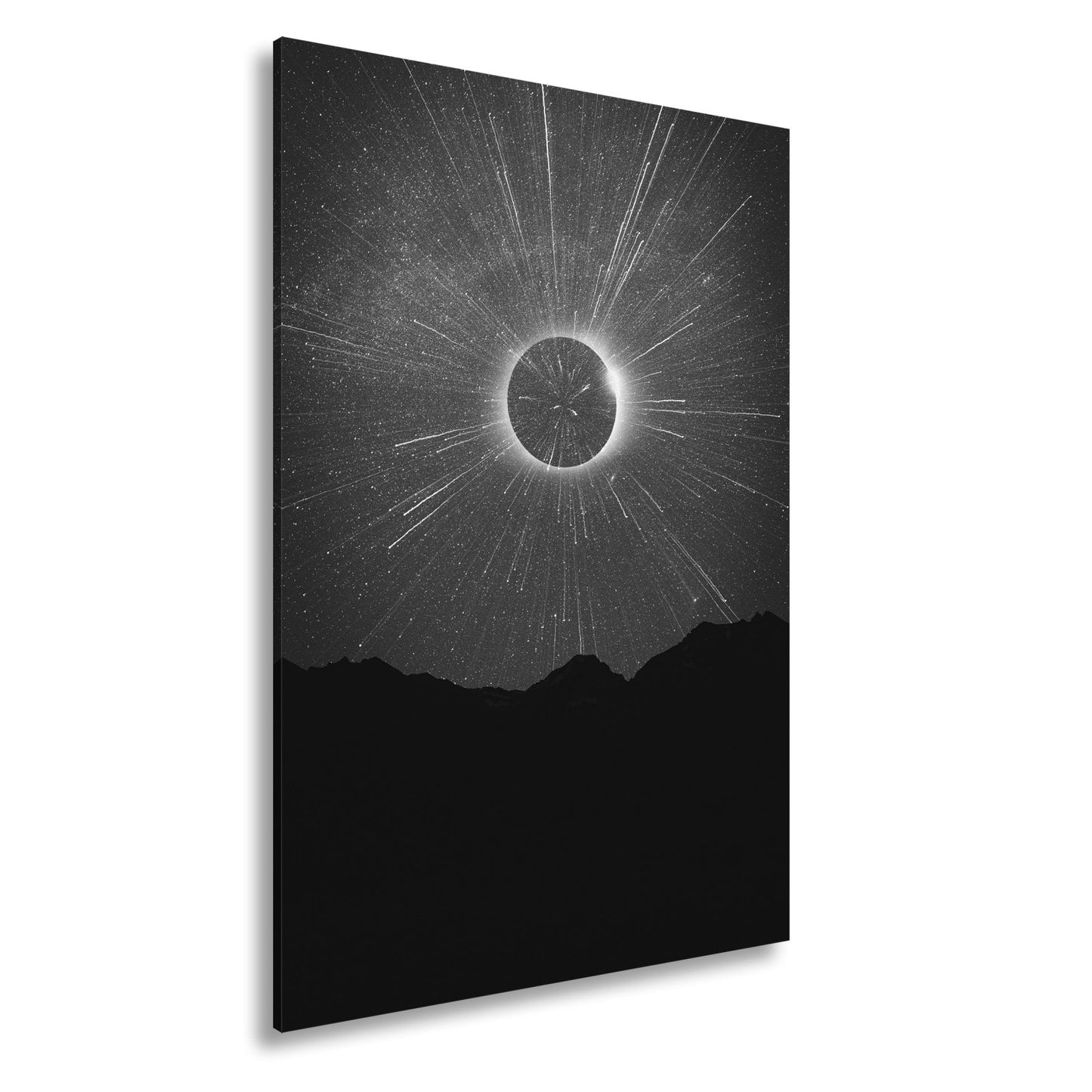 Leinwandbild Galaxie XXL – Galaktische Explosion unter Sternenhimmel - deyoli