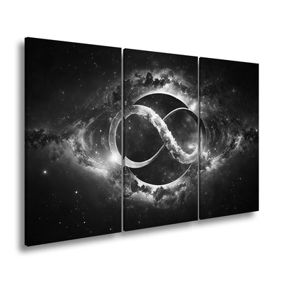 Leinwandbild Galaxie XXL – Kosmische Unendlichkeit trifft leuchtende Galaxien - deyoli