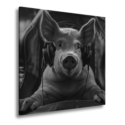 Leinwandbild Gamer - Schwein – bereit für das nächste große Match. - deyoli