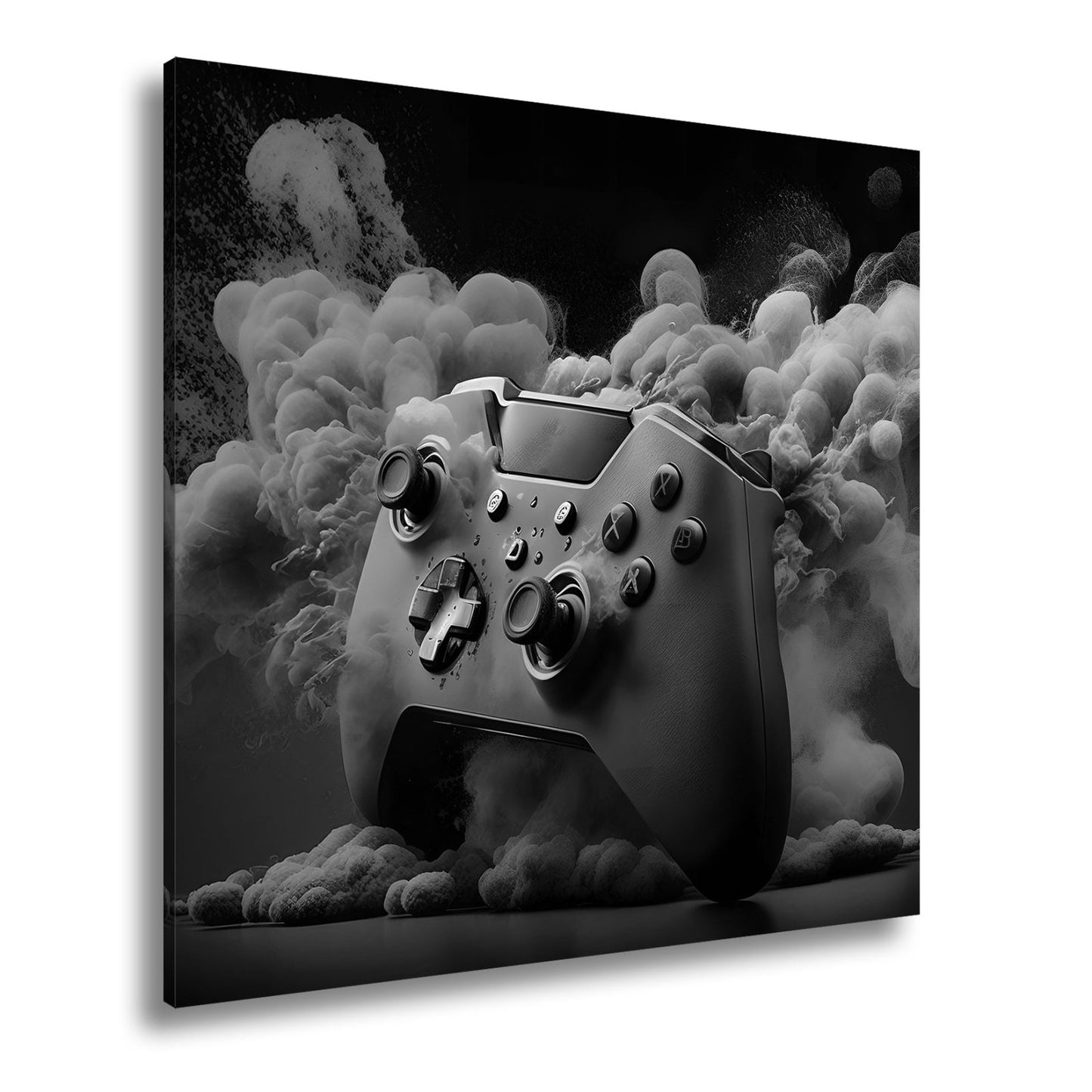 Leinwandbild Gaming trifft Farbe – Controller als Kunst in Bewegung. - deyoli