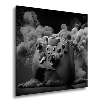 Leinwandbild Gaming trifft Farbe – Controller als Kunst in Bewegung. - deyoli