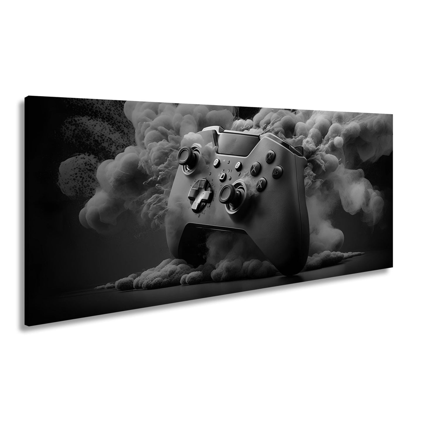 Leinwandbild Gaming trifft Farbe – Controller als Kunst in Bewegung. - deyoli