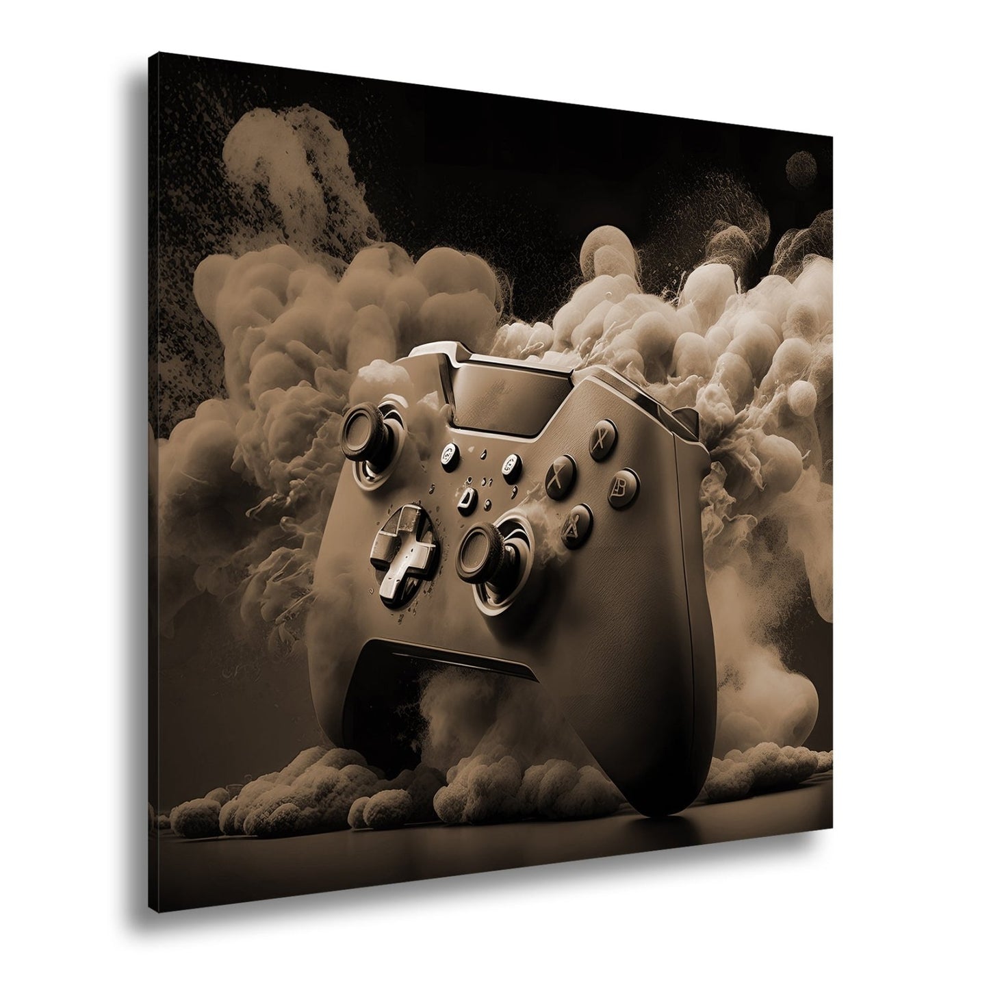 Leinwandbild Gaming trifft Farbe – Controller als Kunst in Bewegung. - deyoli