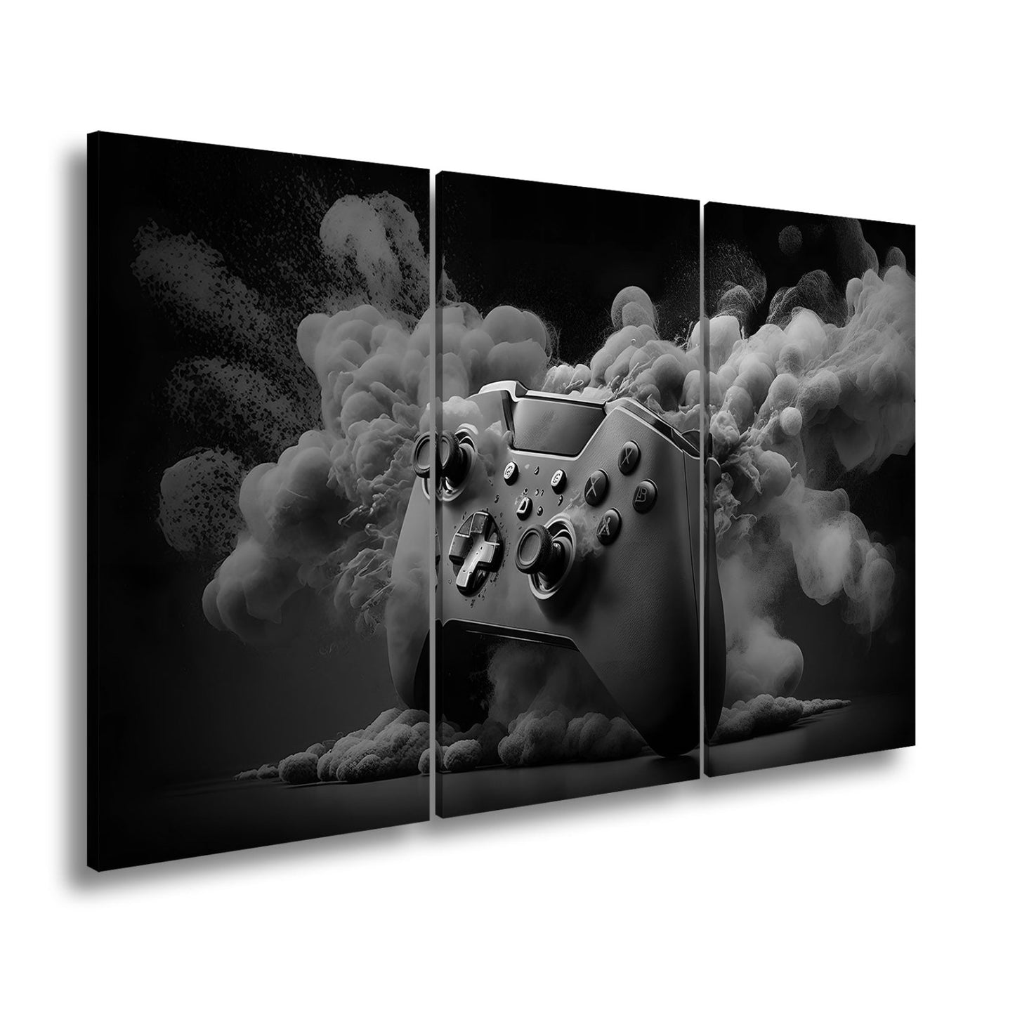Leinwandbild Gaming trifft Farbe – Controller als Kunst in Bewegung. - deyoli
