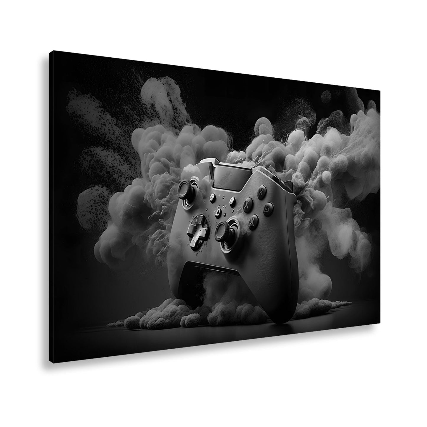 Leinwandbild Gaming trifft Farbe – Controller als Kunst in Bewegung. - deyoli