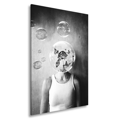 Leinwandbild Gedanken wie Seifenblasen – flüchtig, schön, surreal. - deyoli