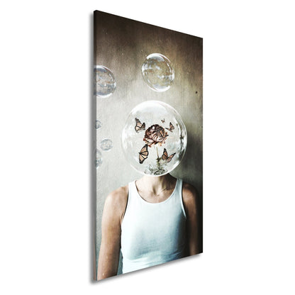 Leinwandbild Gedanken wie Seifenblasen – flüchtig, schön, surreal. - deyoli
