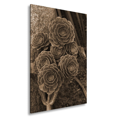Leinwandbild Geometrie der Natur in saftigem Grün XXL – Pflanzen Wandbild - deyoli