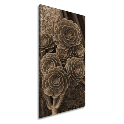 Leinwandbild Geometrie der Natur in saftigem Grün XXL – Pflanzen Wandbild - deyoli