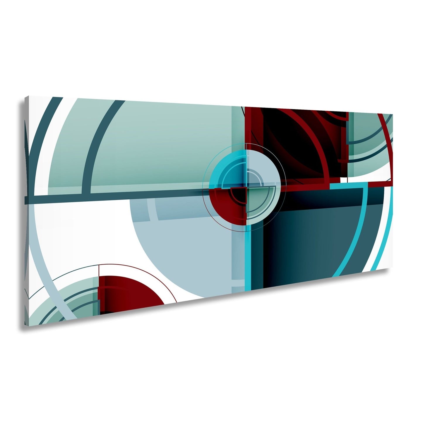 Leinwandbild Geometrie und Farbe in moderner, klarer Komposition - deyoli