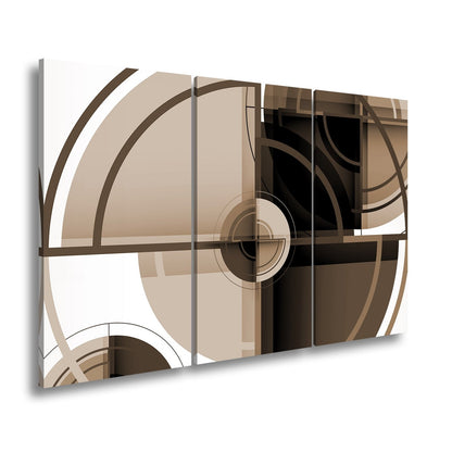 Leinwandbild Geometrie und Farbe in moderner, klarer Komposition - deyoli