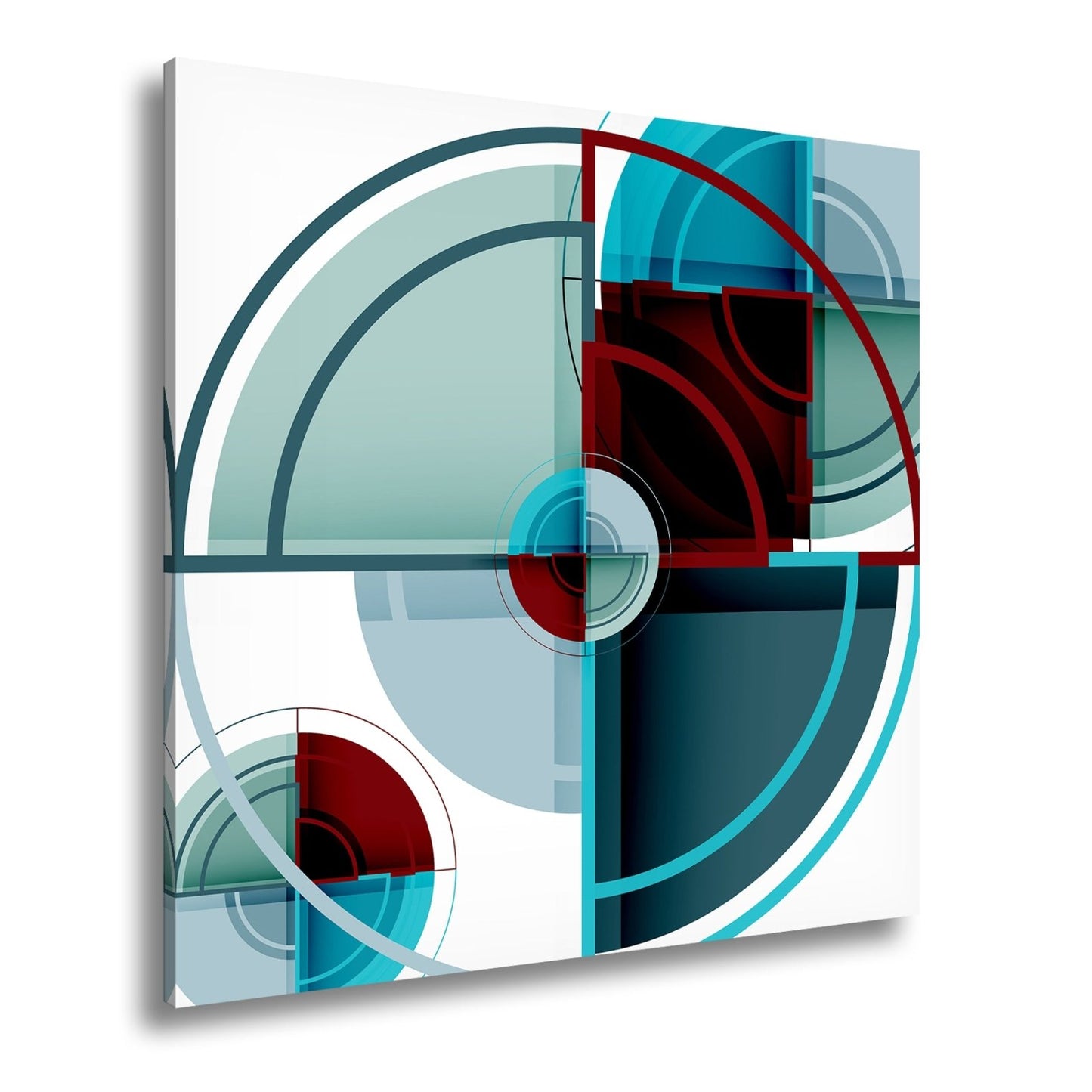 Leinwandbild Geometrie und Farbe in moderner, klarer Komposition - deyoli