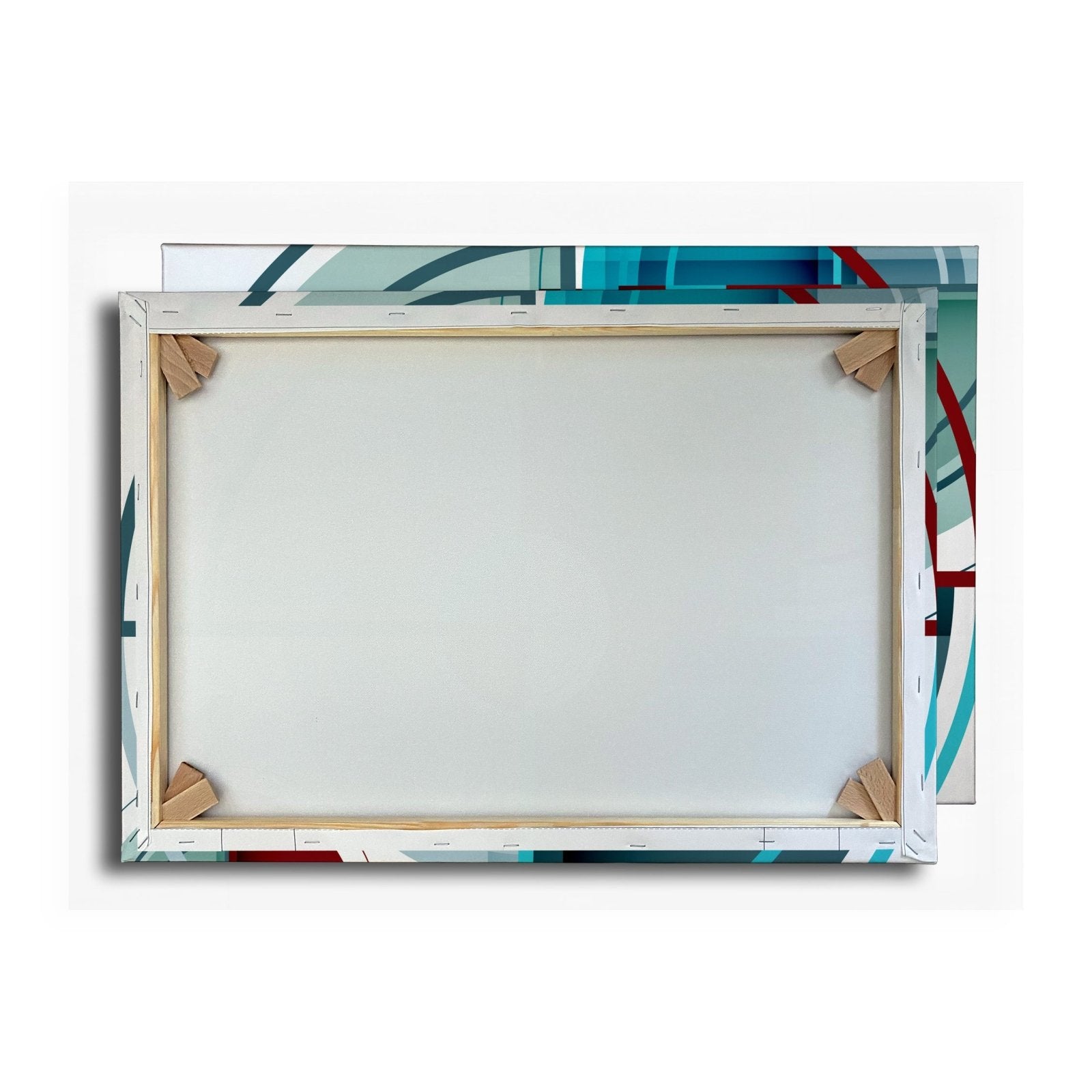 Leinwandbild Geometrie und Farbe in moderner, klarer Komposition - deyoli