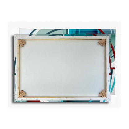 Leinwandbild Geometrie und Farbe in moderner, klarer Komposition - deyoli