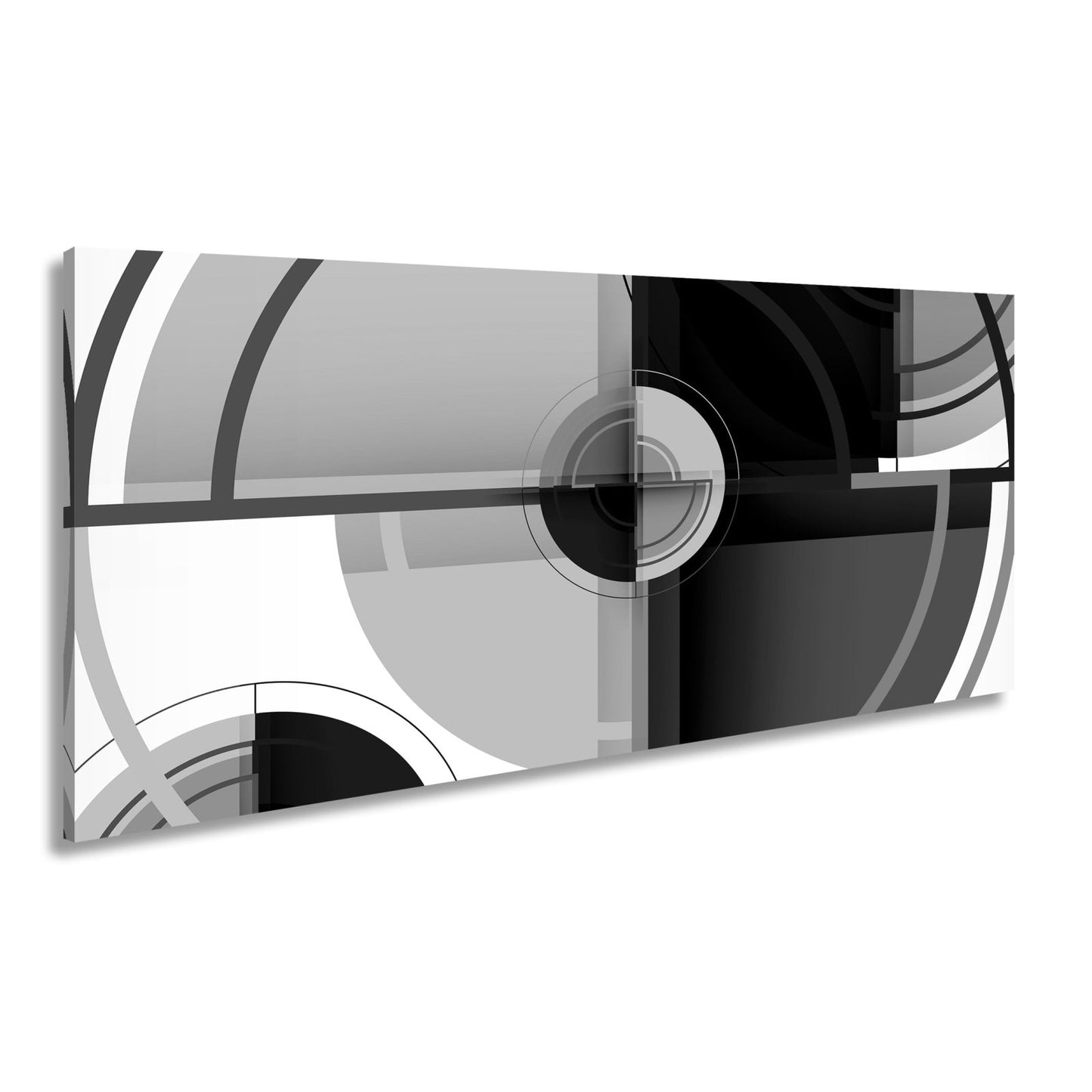 Leinwandbild Geometrie und Farbe in moderner, klarer Komposition - deyoli