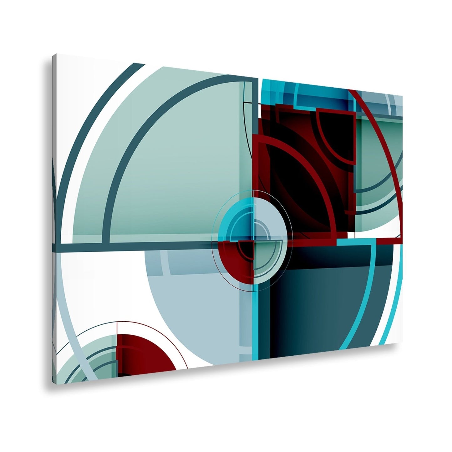 Leinwandbild Geometrie und Farbe in moderner, klarer Komposition - deyoli