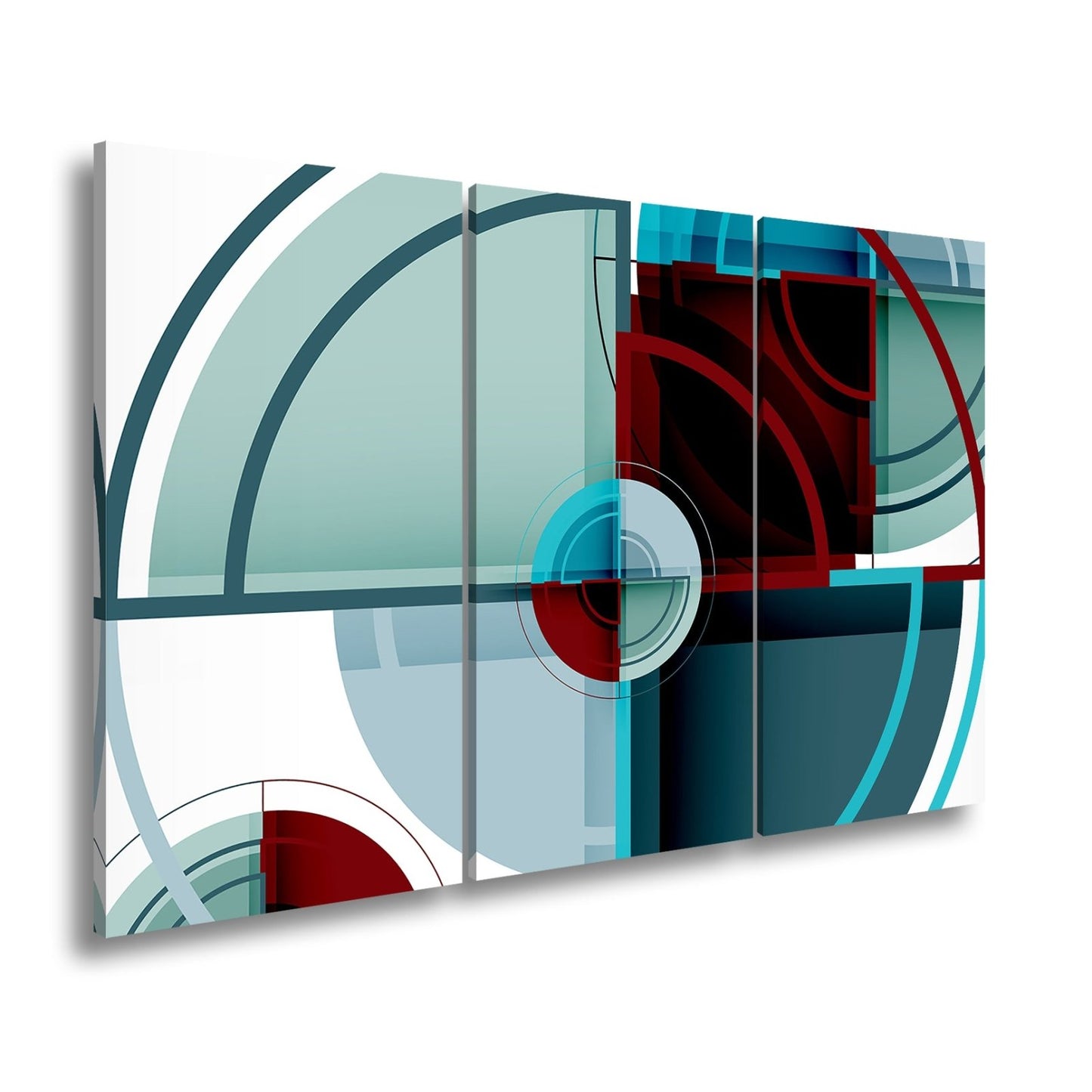 Leinwandbild Geometrie und Farbe in moderner, klarer Komposition - deyoli