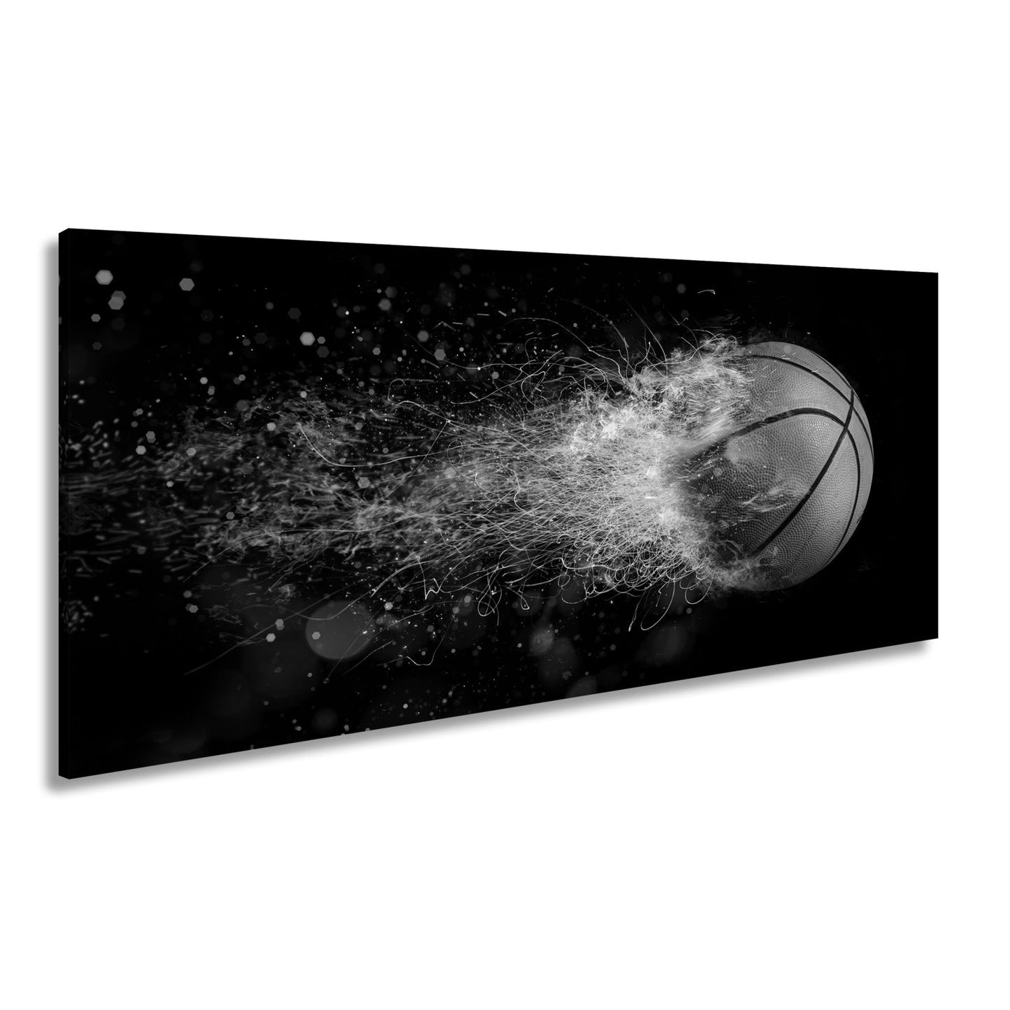 Leinwandbild Glühender Basketball entfacht feurige Energie in der Luft. - deyoli