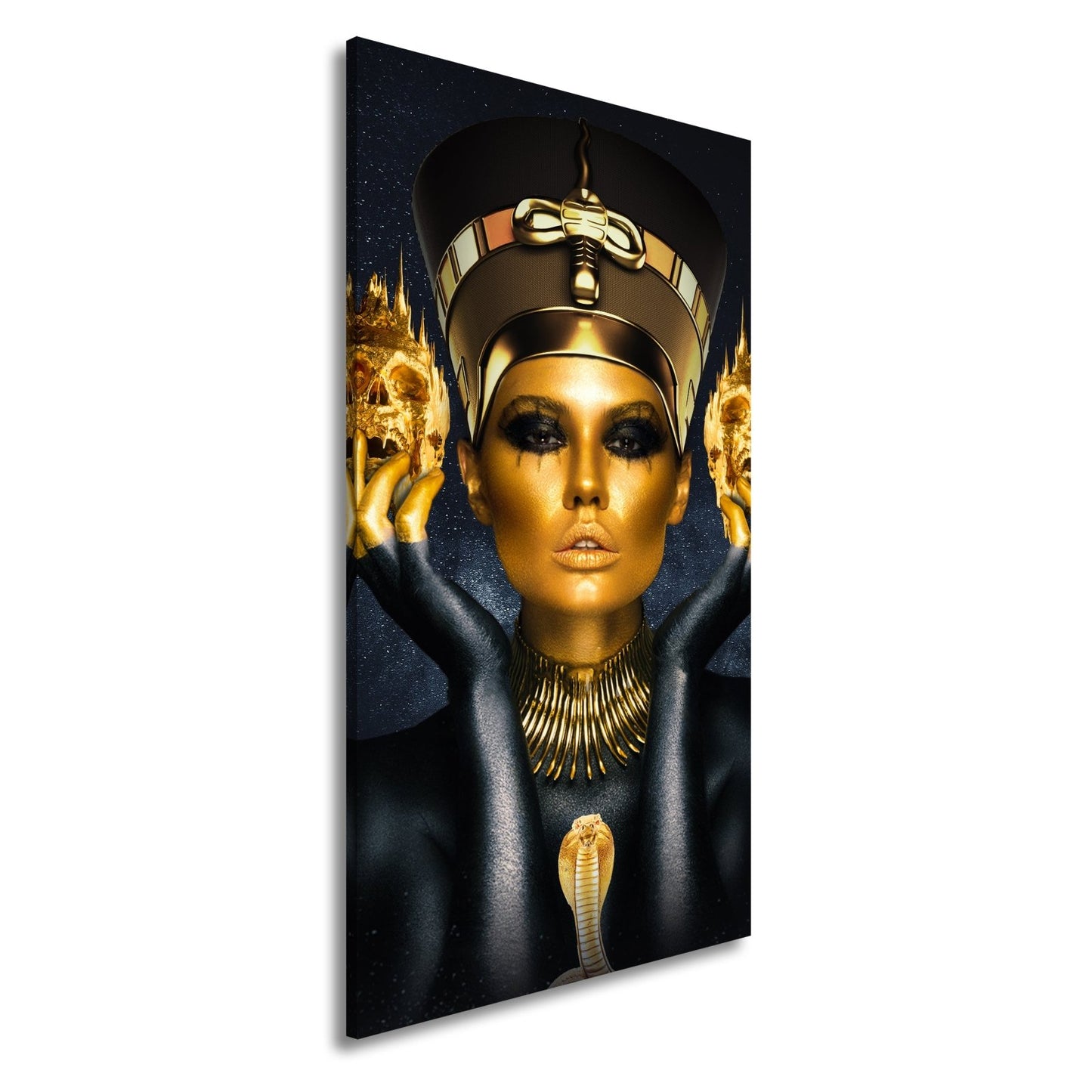 Leinwandbild Goldene Göttin der Nacht – Macht, Schönheit, Mythos vereint. - deyoli