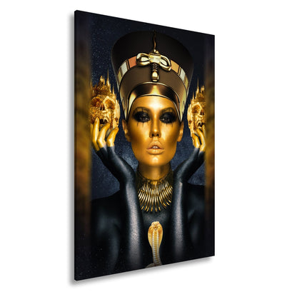 Leinwandbild Goldene Göttin der Nacht – Macht, Schönheit, Mythos vereint. - deyoli