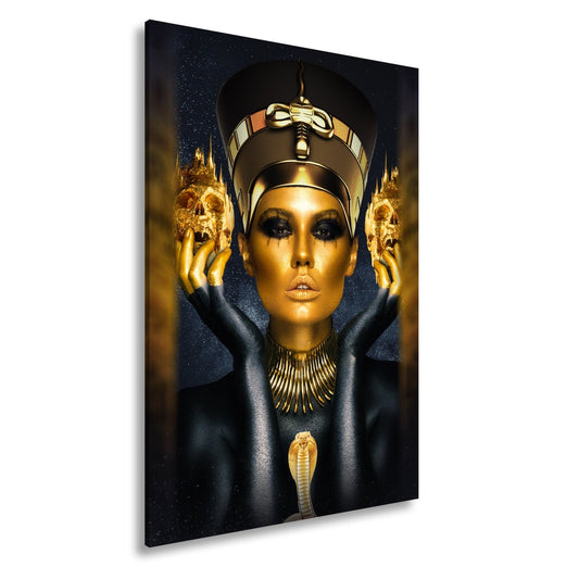 Leinwandbild Goldene Göttin der Nacht – Macht, Schönheit, Mythos vereint. - deyoli