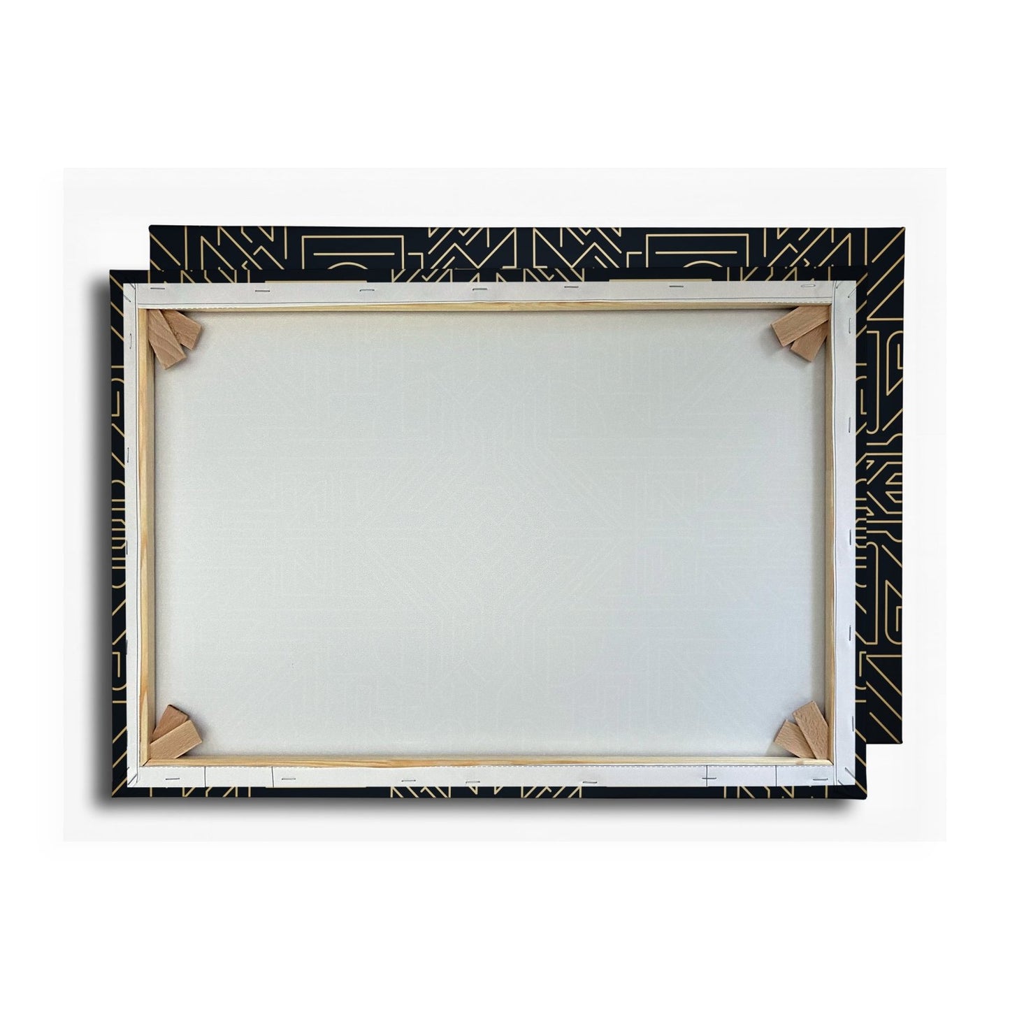 Leinwandbild Goldene Linien bilden ein kunstvolles, geometrisches Labyrinth - deyoli