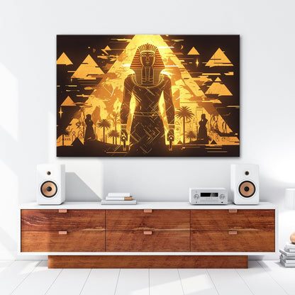 Leinwandbild Goldene Pharaonenenergie im mystischen Wüstenlicht - deyoli