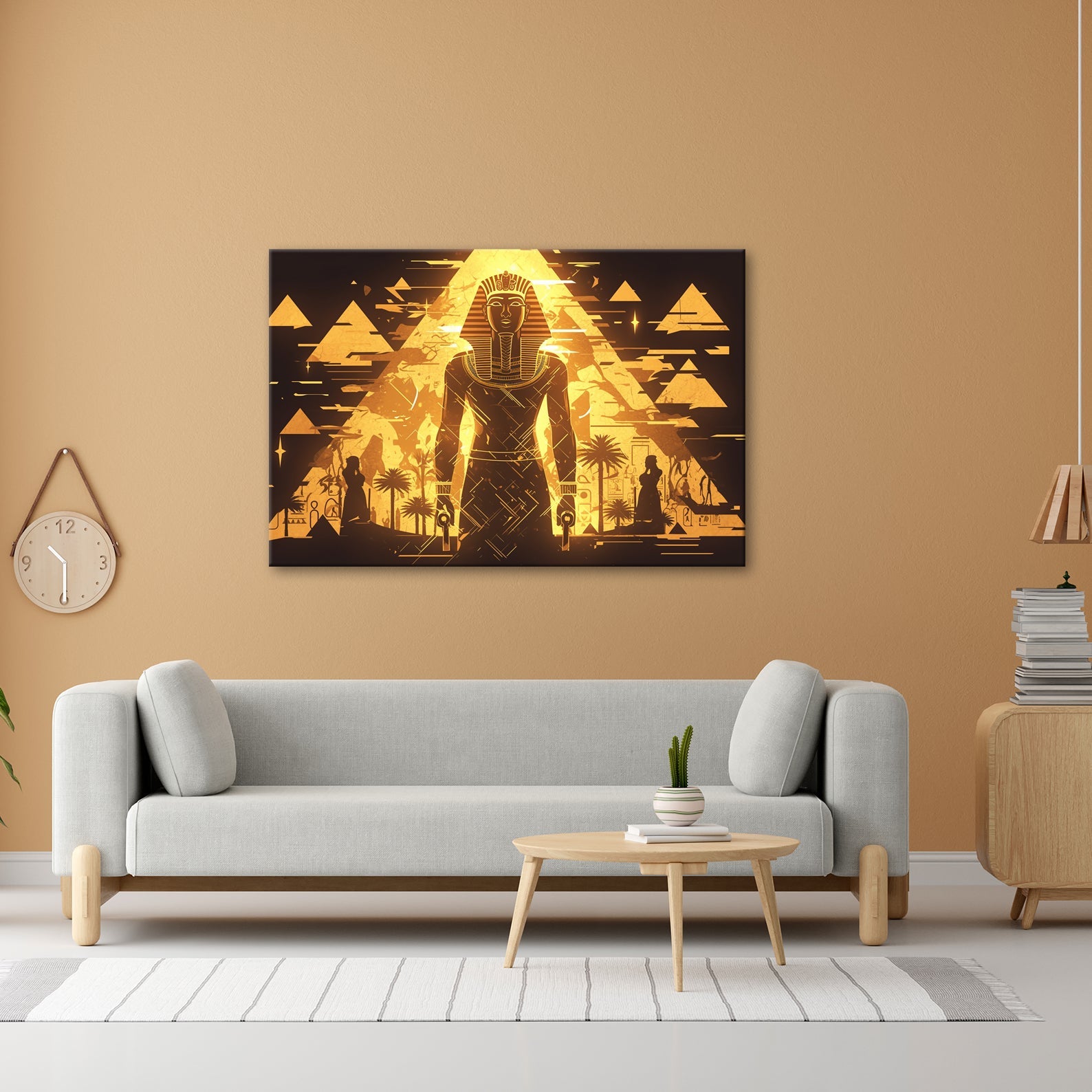 Leinwandbild Goldene Pharaonenenergie im mystischen Wüstenlicht - deyoli