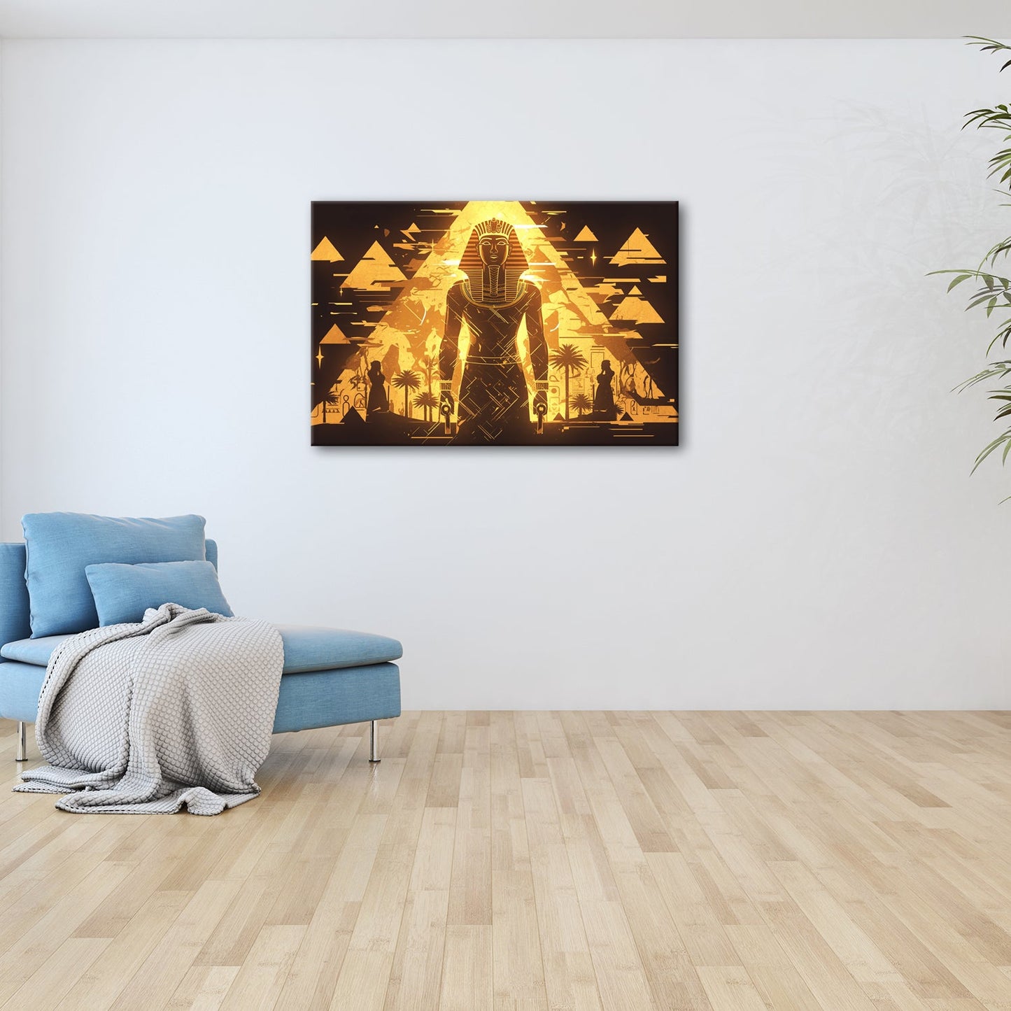 Leinwandbild Goldene Pharaonenenergie im mystischen Wüstenlicht - deyoli