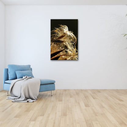 Leinwandbild Goldener Flaum im Licht – zartes Spiel der Natur. - deyoli