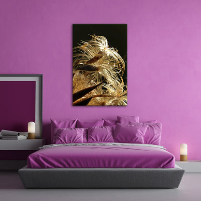 Leinwandbild Goldener Flaum im Licht – zartes Spiel der Natur. - deyoli