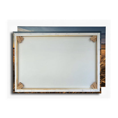 Leinwandbild Goldenes Weizenmeer im Abendlicht XXL – Landschaft Wandbild Natur - deyoli
