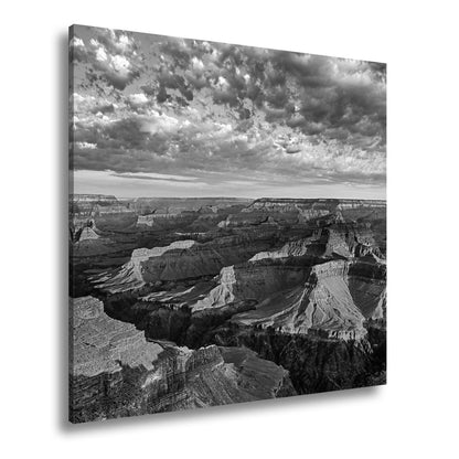 Leinwandbild Grand Canyon XXL – Sonnenlicht malt goldene Schatten in die Weiten - deyoli