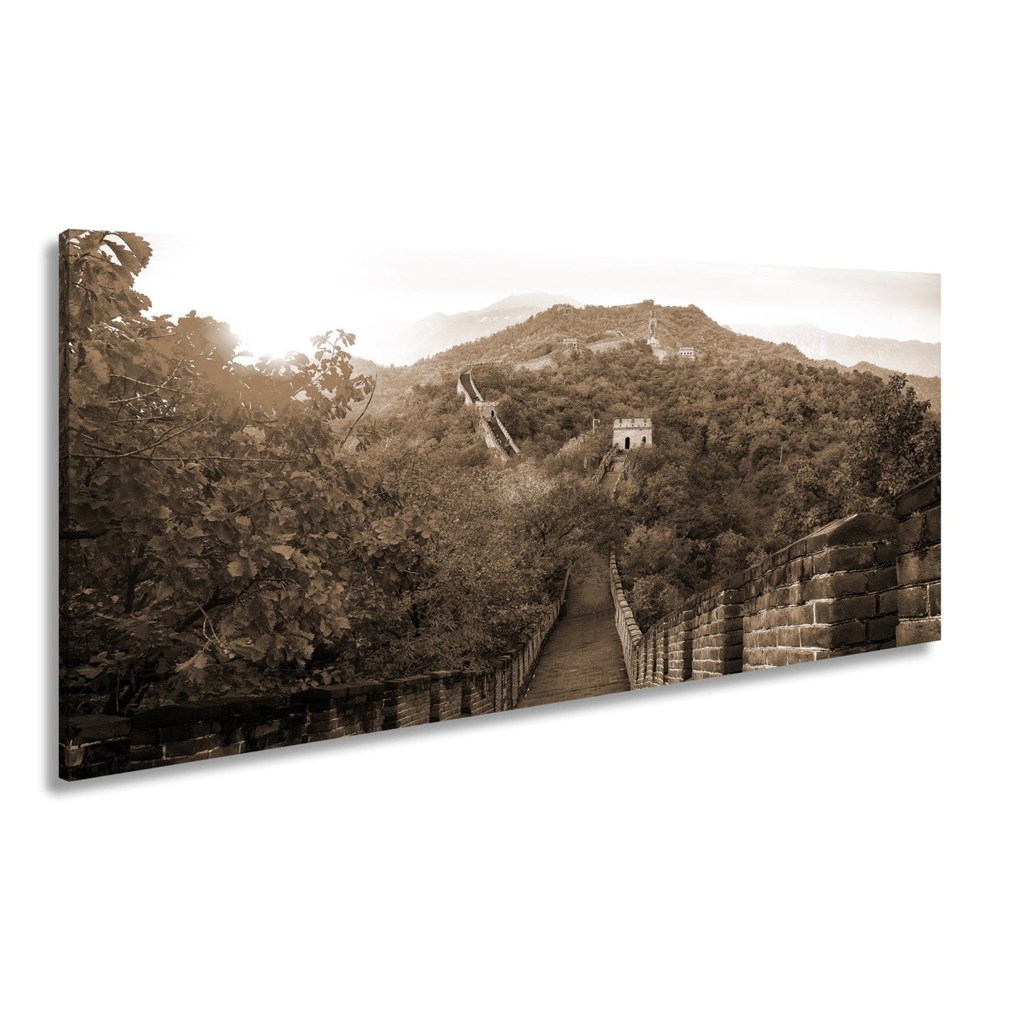 Leinwandbild Herbstglanz an der Großen Mauer – Geschichte im Farbenmeer. - deyoli