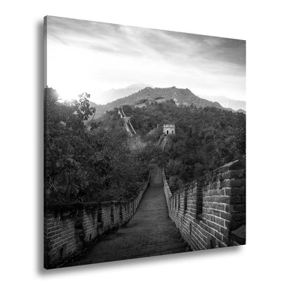 Leinwandbild Herbstglanz an der Großen Mauer – Geschichte im Farbenmeer. - deyoli