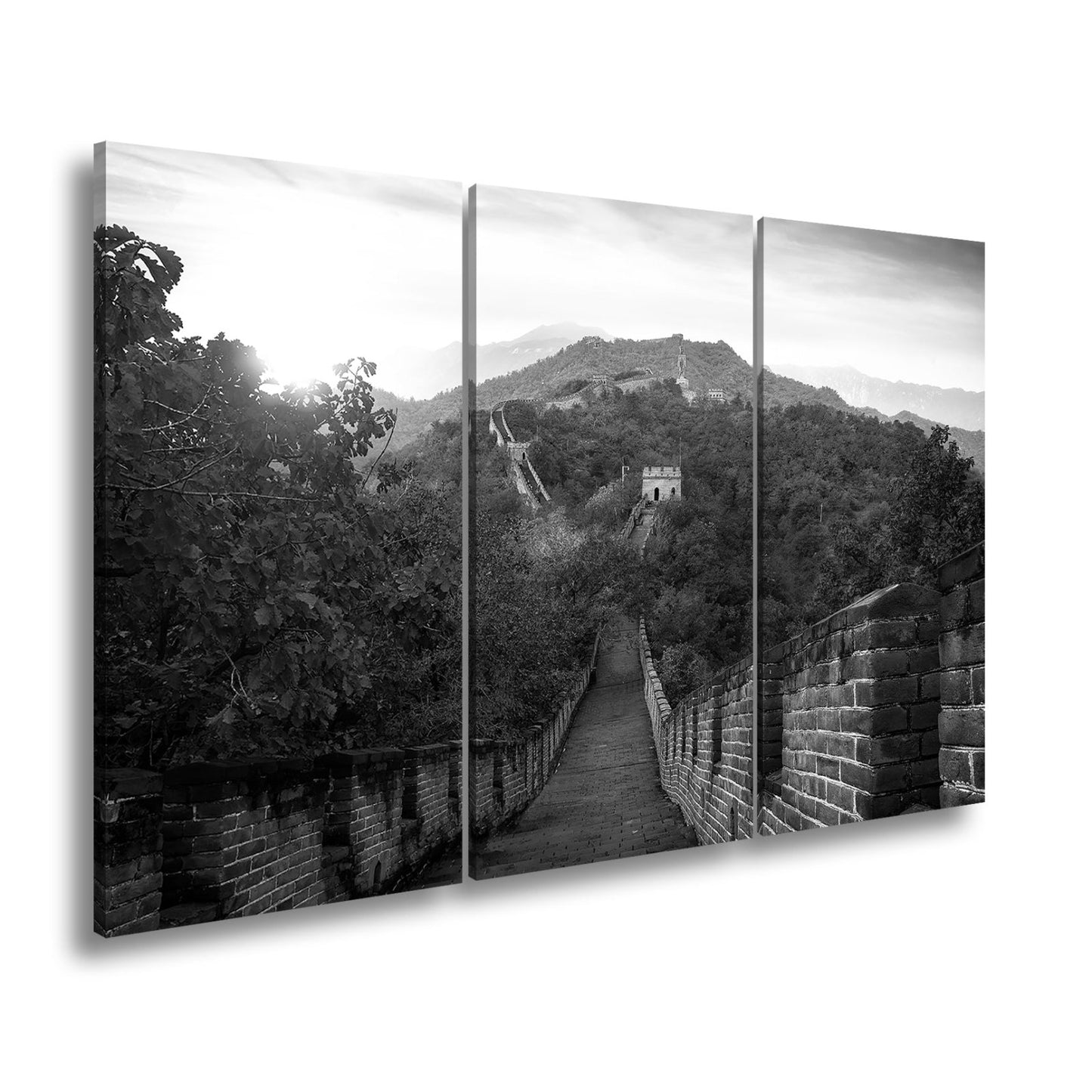 Leinwandbild Herbstglanz an der Großen Mauer – Geschichte im Farbenmeer. - deyoli