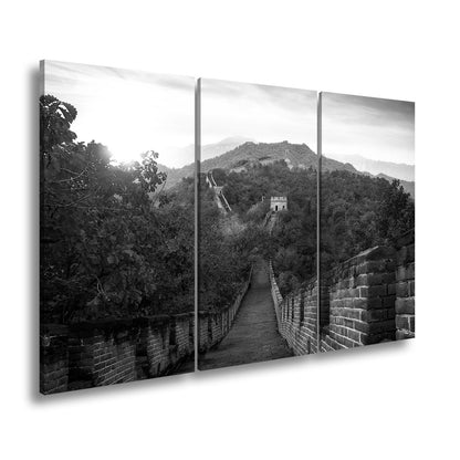 Leinwandbild Herbstglanz an der Großen Mauer – Geschichte im Farbenmeer. - deyoli