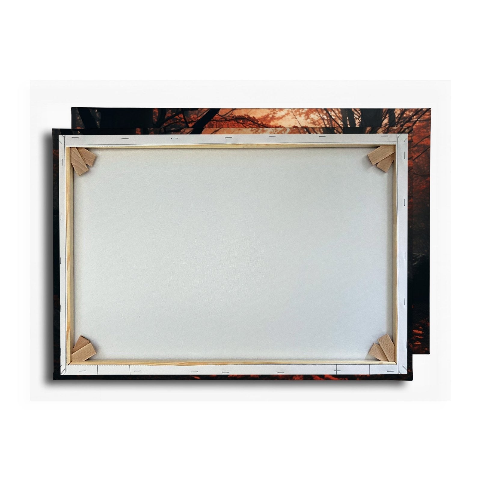 Leinwandbild Herbstwald XXL – Nebel & Leuchtendes Laub Naturmotiv - deyoli