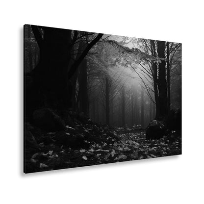 Leinwandbild Herbstwald XXL – Nebel & Leuchtendes Laub Naturmotiv - deyoli