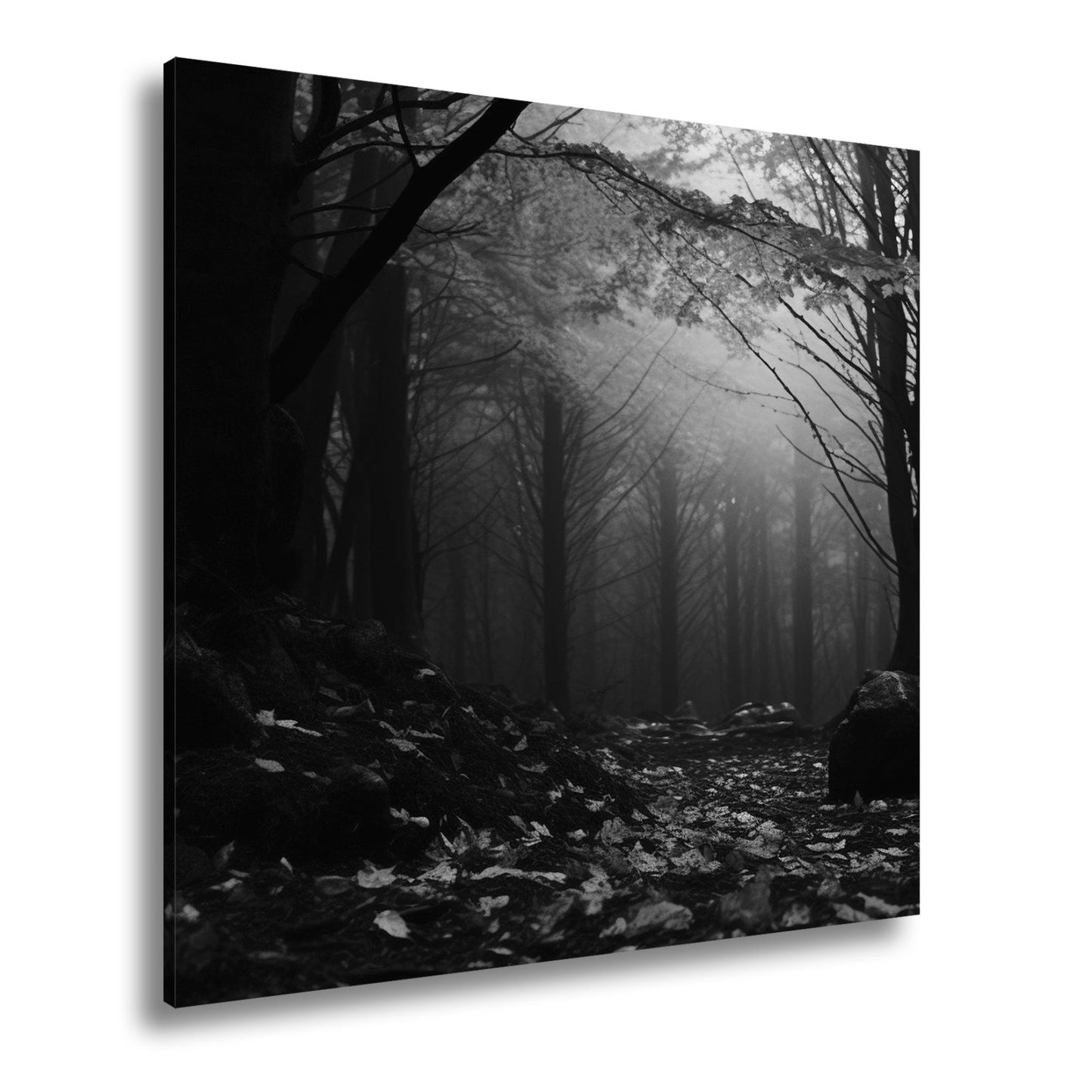 Leinwandbild Herbstwald XXL – Nebel & Leuchtendes Laub Naturmotiv - deyoli
