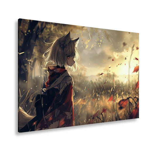 Leinwandbild Herbstwind streift durch die Seele der stillen Fuchsmaid. - deyoli