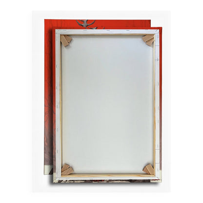 Leinwandbild Herr der Schatten – Dämonengestalt in blutrotem Inferno. - deyoli